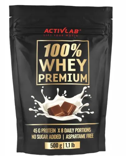 ACTIVLAB ODŻYWKA WYSOKOBIAŁKOWA 100 % WHEY PREMIUM CZEKOLADA 500 G 