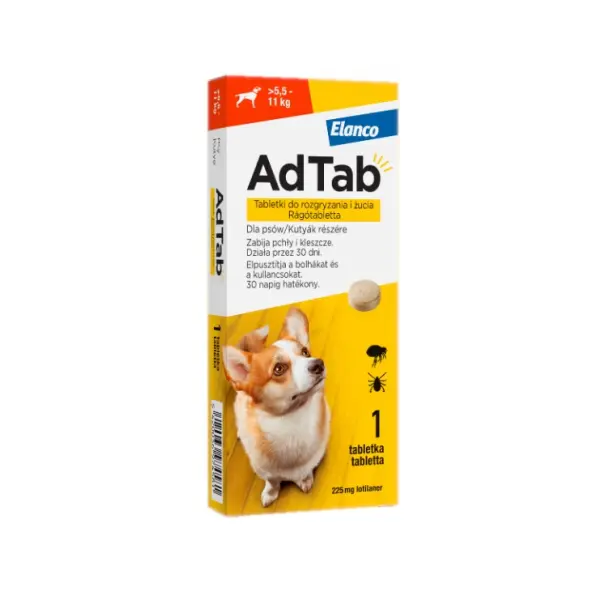 AdTab tabletki na odrobaczenie dla psów o masie ciała 5,5-11 KG 1 szt.