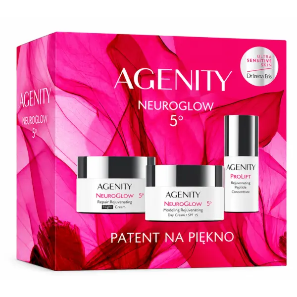 AGENITY NEUROGLOW 5 STOPIEŃ KREM NA DZIEŃ + NA NOC + POD OCZY ZESTAW ERIS