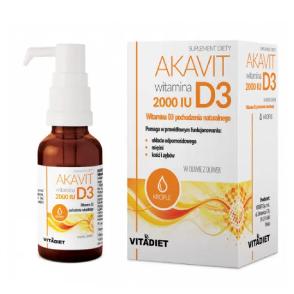 AKAVIT D3 2000j.m. krople 210 dawek 30 ml 