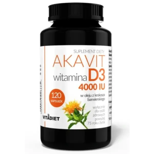 AKAVIT D3 4000 j.m. WITAMINA D W OLEJU 120 KAPS.