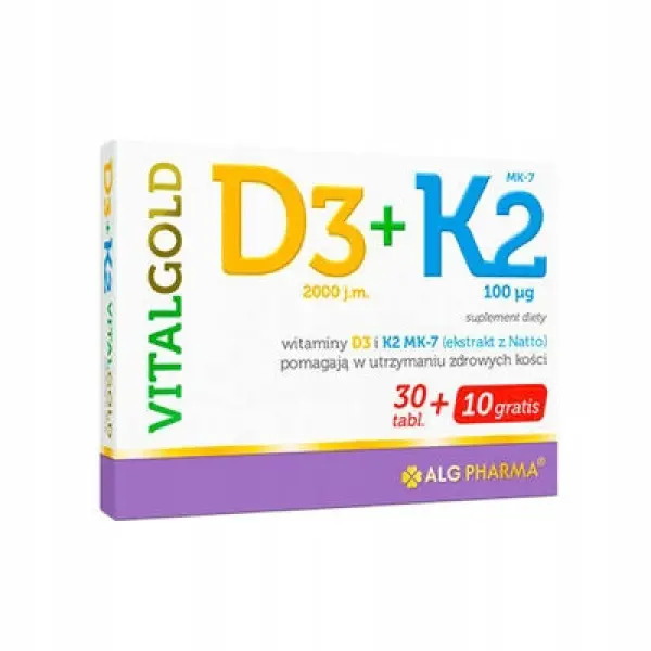 ALG PHARMA D3 + K2  VITALGOLD 40TABL.
