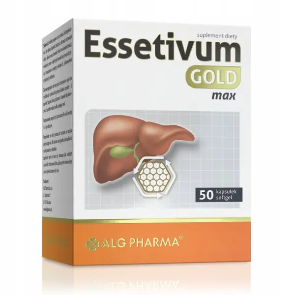 ALG PHARMA ESSETIVUM GOLD MAX WSPARCIE WĄTROBY I METABOLIZMU 50KAPS.