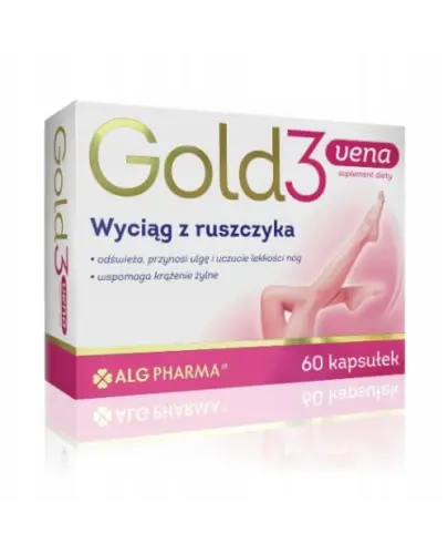 ALG PHARMA GOLD3VENA WSPOMAGA KRĄŻENIE ŻYLNE ULGA LEKKOŚĆ NÓG 60 KAPS.