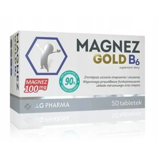 ALG PHARMA MAGNEZ GOLD B6 ZMĘCZENIE SKURCZE 50TABL.