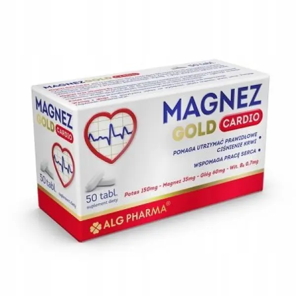 ALG PHARMA MAGNEZ GOLD CARDIO WSPOMAGA PRACĘ SERCA 50TABL.