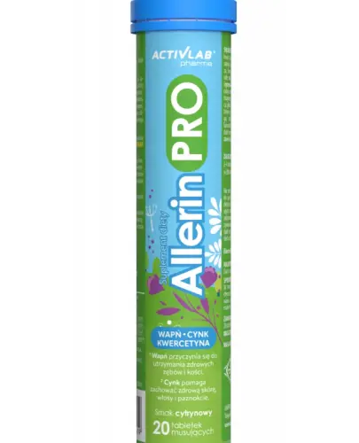 ALLERIN PRO WAPŃ CYNK KWERCETYNA NA ALERGIĘ 20 TABL. MUSUJĄCYCH