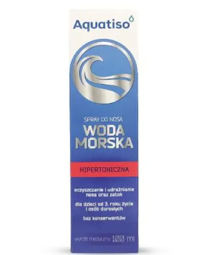 AQUATISO WODA MORSKA HIPERTONICZNA DO NOSA SPRAY 100ML