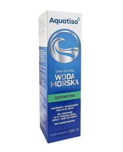 AQUATISO WODA MORSKA IZOTONICZNA DO NOSA SPRAY 100ML