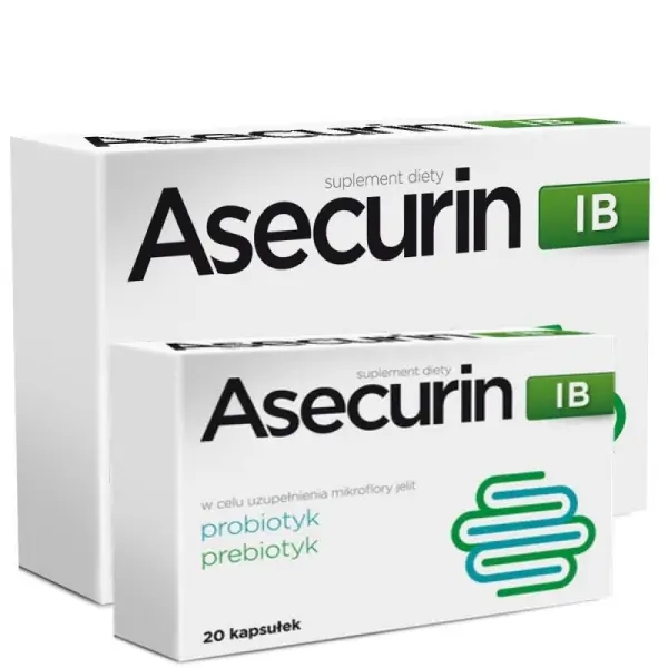 ASECURIN IB PROBIOTYK PREBIOTYK 2 X 20 KAPSUŁEK DUOPACK