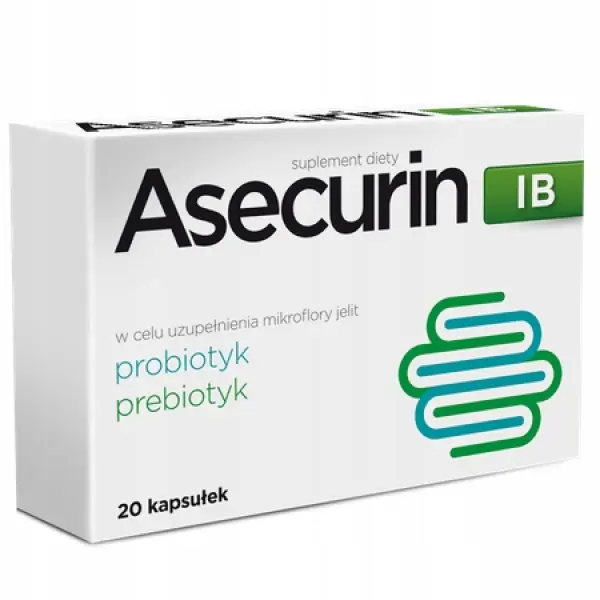ASECURIN IB PROBIOTYK PREBIOTYK 20 KAPSUŁEK
