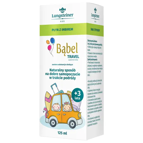 BĄBEL TRAVEL PŁYN DLA DZIECI Z IMBIREM 125 ML
