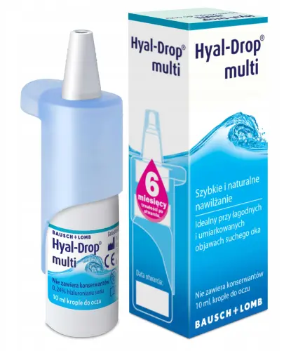BAUSCH&LOMB HYAL-DROP MULTI NAWILŻAJĄCE KROPLE DO OCZU 10 ML