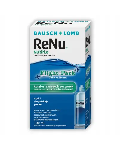 BAUSCH&LOMB RENU MULTIPLUS PŁYN DO SOCZEWEK 100ML DO SAMOLOTU