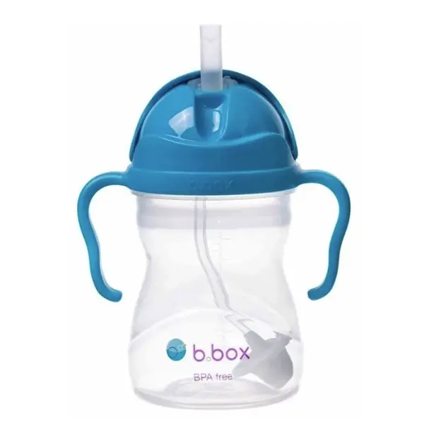 B.BOX BIDON Z OBCIĄŻONĄ SŁOMKĄ 240 ML KOBALTOWY
