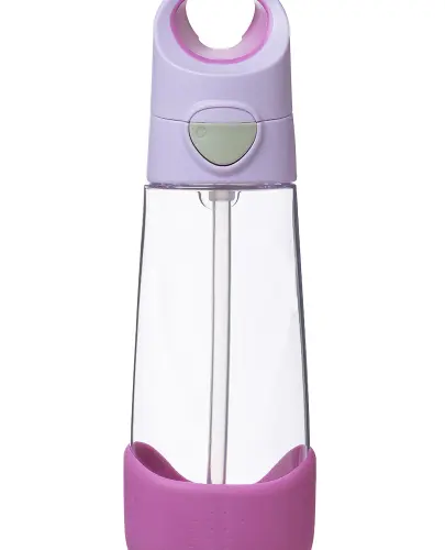 B.BOX BUTELKA NA WODĘ TRITANOWA ZE SŁOMKĄ SUGAR PLUM 600ML