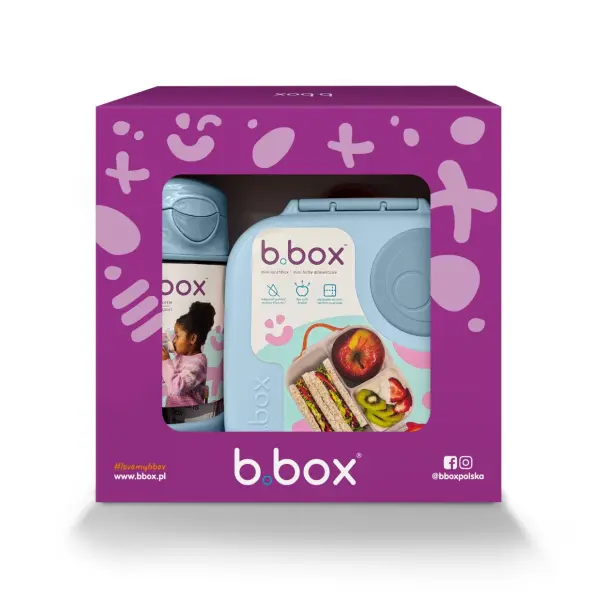 B.Box Zestaw Sportowa butelka tritanowa 450 ml + Mini Lunchbox, Chill out