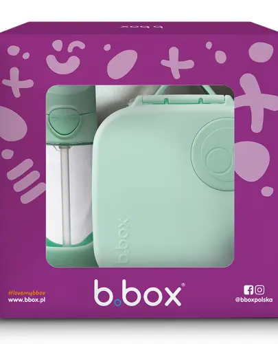 B.BOX ZESTAW SPORTOWA BUTELKA TRITANOWA 450ML + MINI LUNCHBOX SPEARMINT