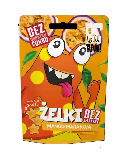 BE RAW KIDS ŻELKI MANGO MARAKUJA 35G