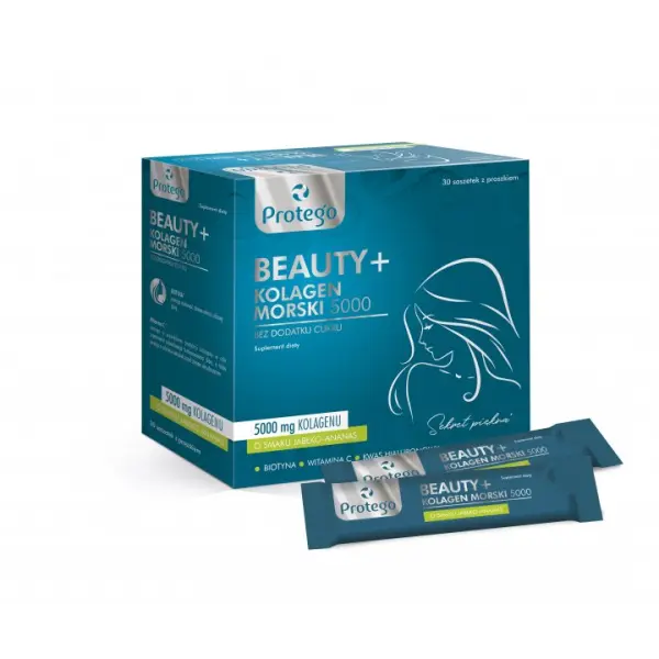 BEAUTY + KOLAGEN MORSKI 5000 30 SASZETEK PROTEGO 