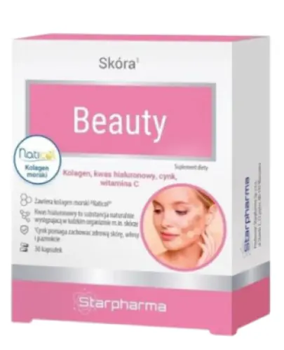 BEAUTY SKÓRA KOLAGEN + KWAS HIALURONOWY 30 KAPSUŁEK STARPHARMA