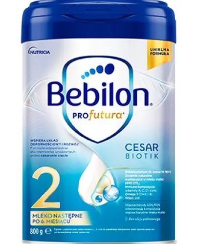 BEBILON PROFUTURA 2 MLEKO NASTĘPNE PO 6 MIESIĄCU CESAR BIOTIK 800 G
