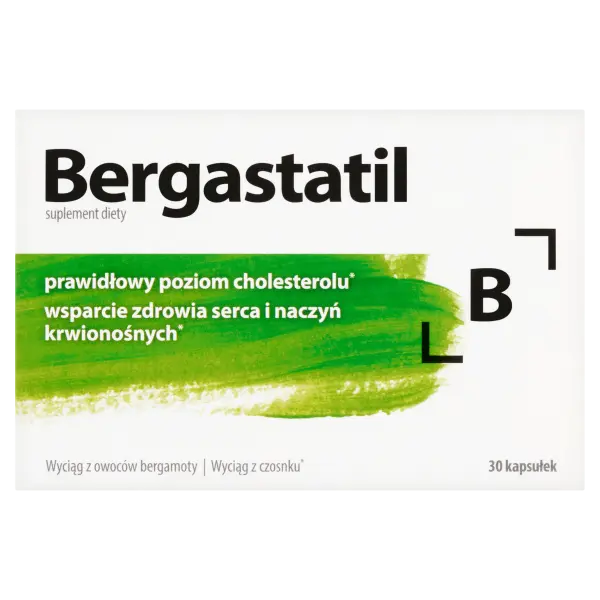 BERGASTATIL NA PRAWIDŁOWY POZIOM CHOLESTEROLU 30 KAPSUŁEK