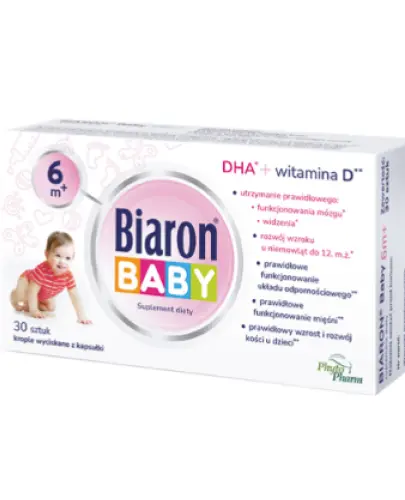 Biaron BABY 6+MC DHA+witamina D 30 kaps. twist-off