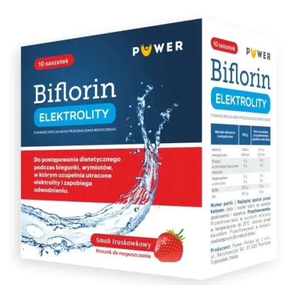 Biflorin Elektrolity smak truskawkowy, 1 sztuka