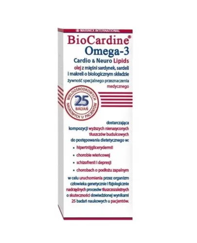 BIOCARDINE OMEGA 3 płyn kwasy tłuszczowe EPA DHA 200 ml