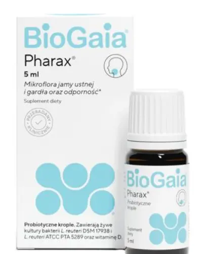 BIOGAIA PHARAX SZCZEPY KWASU MLEKOWEGO KROPLE 5 ML