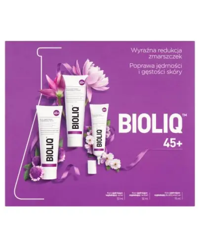 BIOLIQ ZESTAW 45+ KREM NA DZIEŃ + KREM NA NOC + KREM POD OCZY