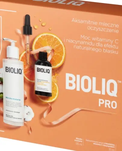 BIOLIQ ZESTAW SERUM Z WITAMINĄ C + MLECZKO MICELARNE