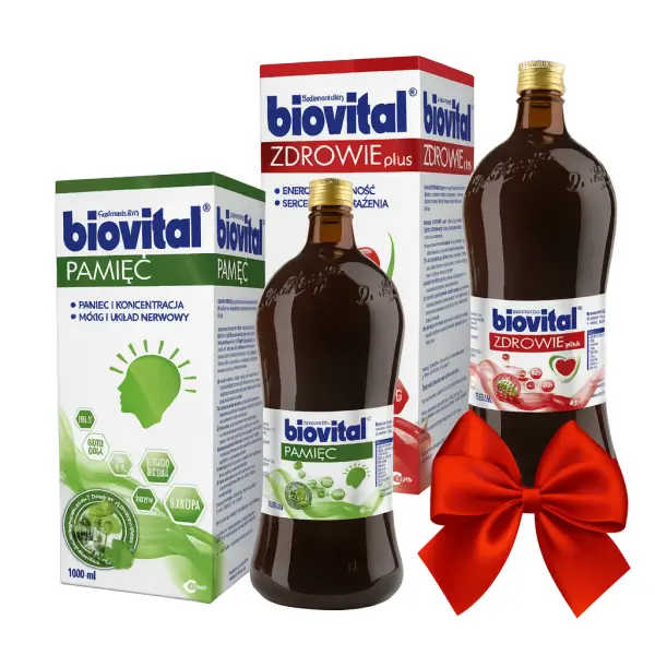 BIOVITAL ZDROWIE 1000 ML + BIOVITAL PAMIĘĆ 1000 ML ZESTAW PREZENT!