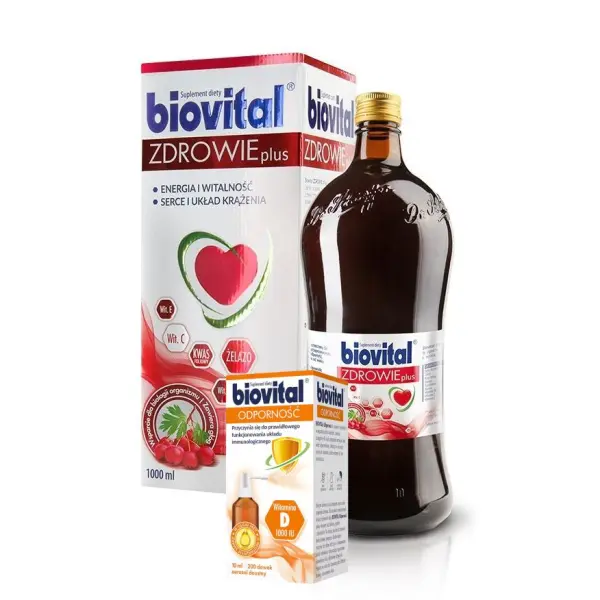 BIOVITAL ZDROWIE PLUS 1000 ML + BIOVITAL ODPORNOŚĆ WIT. D3 ZESTAW