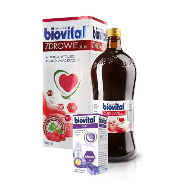 BIOVITAL ZDROWIE PLUS PŁYN 1000 ML + BIOVITAL SEN ZESTAW