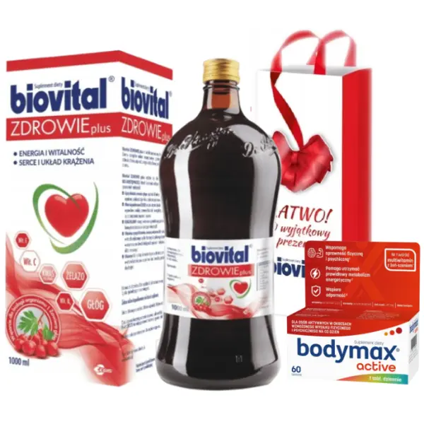 BIOVITAL ZDROWIE PLUS PŁYN 1000ML + BODYMAX ACTIVE 60 TABL. ZESTAW
