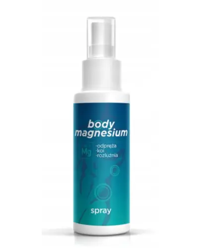 BODYMAGNESIUM CHLOREK MAGNEZU SPRAY ODRĘŻA KOI ROZLUŹNIA 100 ML