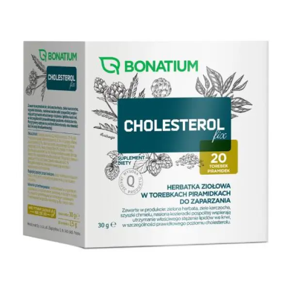 Bonatium Cholesterol Fix Herbatka ziołowa, 20 saszetek x 1,5 g