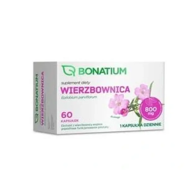 BONATIUM Wierzbownica na wsparcie prostaty 800 mg 60 kaps. [Krótka data - 2024-11-30]