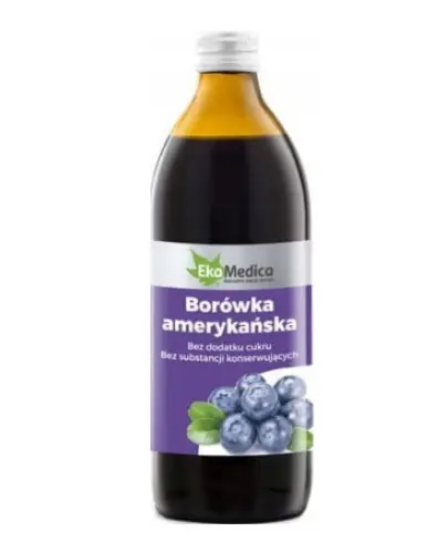 BORÓWKA AMERYKAŃSKA SOK 500 ML EKAMEDICA