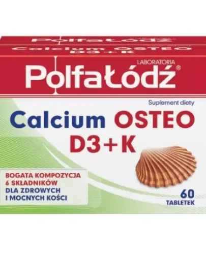 Polfa Calcium Osteo D3+K - tabletki, 60 sztuk