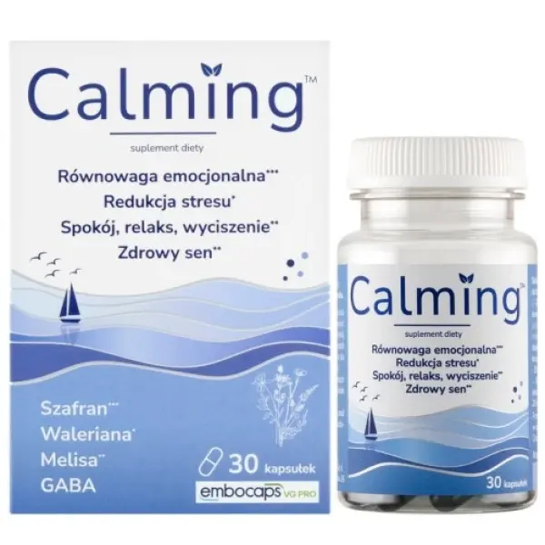 Calming Tabletki na Uspokojenie z Szafranem Melisą i Walerianą 30 Kaps. DOMOWA A