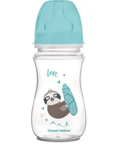 Canpol babies butelka szeroka antykolkowa 240 ml PP EasyStart EXOTIC ANIMALS 