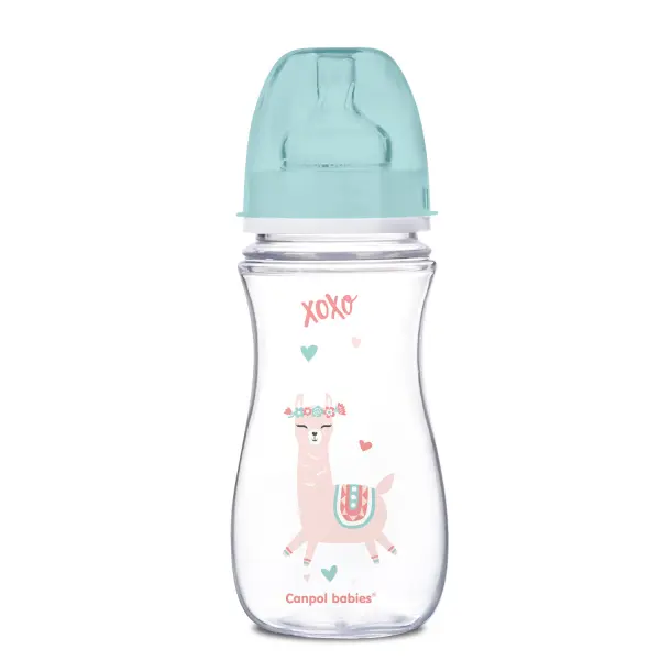 Canpol babies szeroka butelka antykolkowa 300 ml PP EasyStart EXOTIC ANIMALS  