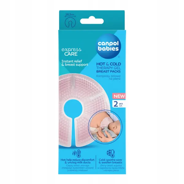 CANPOL BABIES KOMPRESY ŻELOWE NA PIERSI CIEPŁO ZIMNO 2SZT