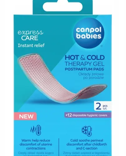 CANPOL BABIES  OKŁADY ŻELOWE PO PORODZIE CIEPŁO ZIMNO 2 SZT.