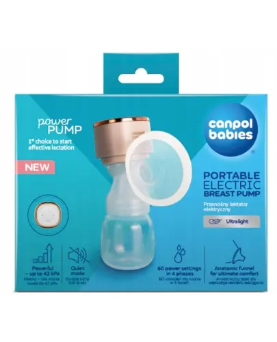 CANPOL BABIES PRZENOŚNY LAKTATOR ELEKTRYCZNY POWER PUMP CICHY