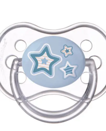 Canpol babies smoczek uspokajający silikon 0-6m okrągły NEWBORN BABY niebieski