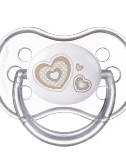 Canpol babies smoczek uspokajający silikon 0-6m symetryczny NEWBORN BABY beżowy